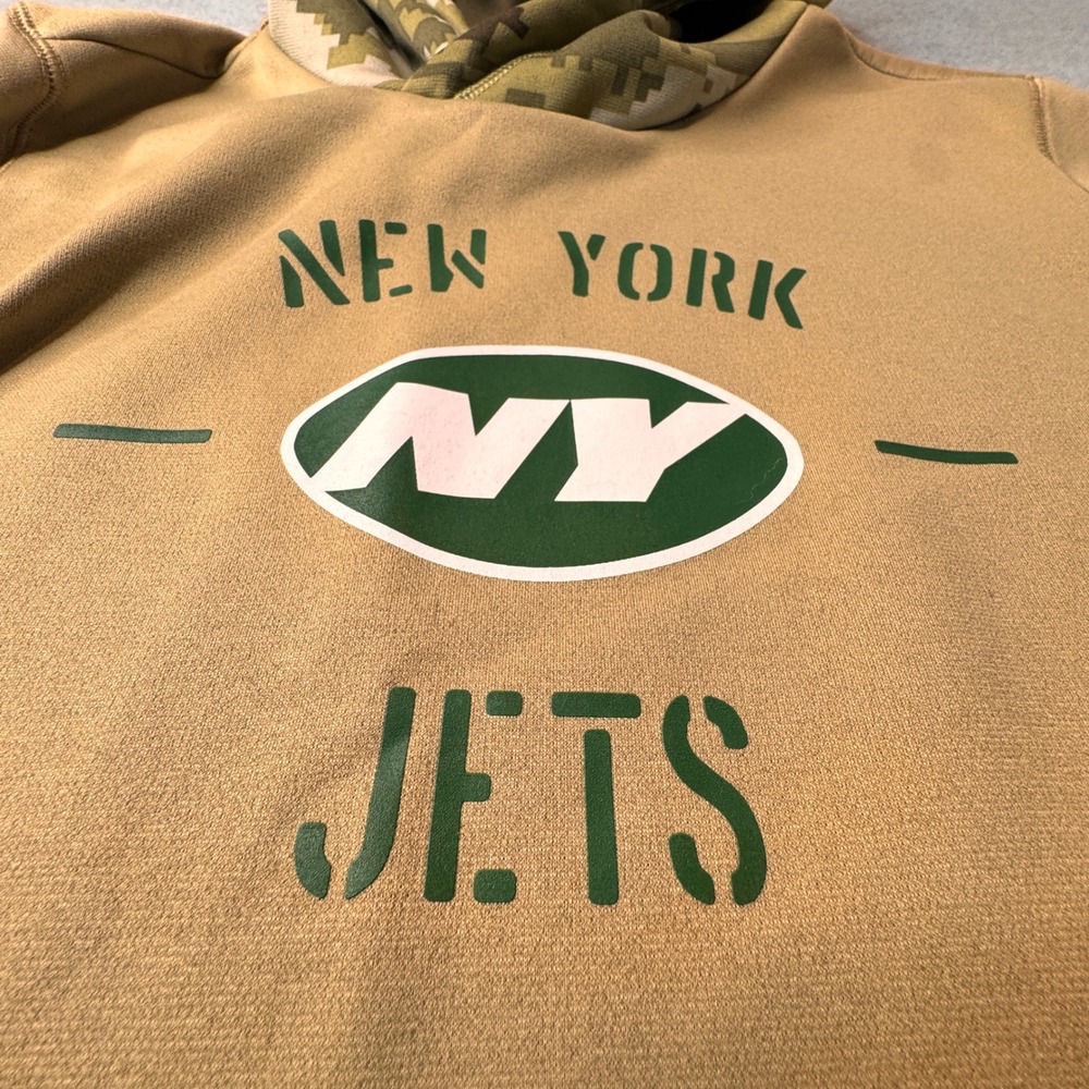 Nike New York Jets NFL Hoodie Sweatshirt Men Small Salute to Service Desert Camo - Picture 11 of 11